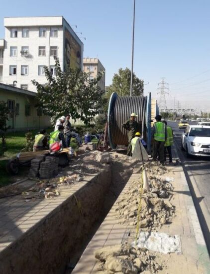 احداث خط کابلی 63 کیلوولت خط 7 مترو - پست برقی دوشان تپه - شرکت زاویر